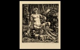 William Evan Charles Morgan Limited Edition Etching, depicting Perseus engraving 1929,