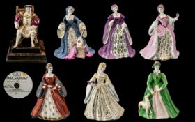 Collection of Limited Edition Wedgwood Henry VIII & His Six Wives Figures,