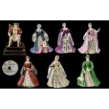Collection of Limited Edition Wedgwood Henry VIII & His Six Wives Figures,