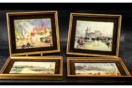 Four Framed Pictures of Views of England & Wales, by Joseph Mallord William Turner 1775-1851
