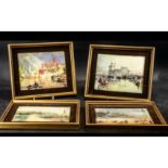 Four Framed Pictures of Views of England & Wales, by Joseph Mallord William Turner 1775-1851
