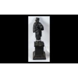 Antique Grand Tour Bronze Figure raised on a plinth, measures 5.5" tall.