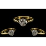 18ct Gold Diamond Ring, 1.16 ct single stone, round brilliant cut diamond ring, claw setting.