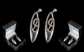 Silver Celtic Earrings.