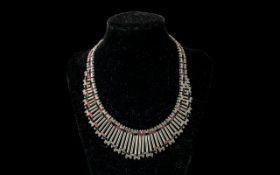 Art Deco Necklace in Egyptian Revival Style,