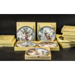 Collection of 12 Oriental Cabinet Plates, by craftsmen of Imperial Jingdezhen Porcelain,