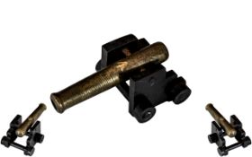 Military Interest Miniature Scratch Built Table Top Cannon of small proportion, ideal paperweight.