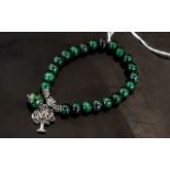 Ruby Zoisite Bracelet With 'Tree of Life' Charm,