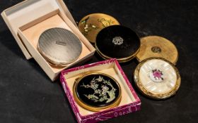 Collection of Compacts ( 6 ) In Total. Mainly Stratton. Please See Photo for Condition & Designs.