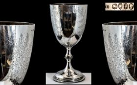 Victorian Period 1837 - 1901 Large and Impressive Sterling Silver Chalice / Cup,