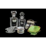 Mixed Collection of Items to include two decanters, two Royal Worcester egg coddlers,