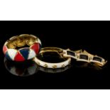 Joan Rivers Classics Collection Costume Jewellery, to include a black and white enamel bracelet,
