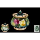 Royal Worcester Hand Painted Lidded Small Vase ' Roses ' Stillife. Date 1909, Shape 265H. Height 2.