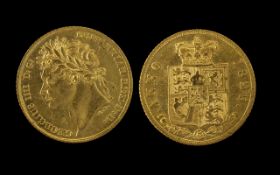 George III 22ct Gold Half Sovereign Date 1825 Top graded coin Please confirm with photo.