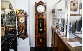 A Walnut Cased Regency Regulator Long Cased Clock, silver dial, marked Bootle & Liverpool,