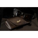 Vintage Italian Persol Sunglasses. Sunglasses of Lovely Quality and Design, Includes Leather Case.