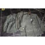 Three Royal Marine Formal Army Green Uniforms, comprising formal jacket and trousers,