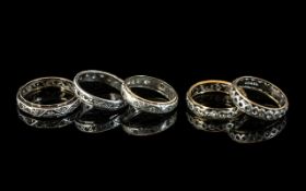 Collection of 9ct Gold and Silver Rings, five in total; 10.