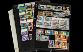 Stamp Interest - Four Sheets on Hagners, plus four loose, showing Jersey and Guernsey mint,