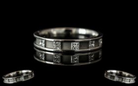 A Platinum Diamond Set Wedding/Eternity Ring,