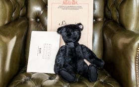 Steiff Teddy Bear 'Schwatzbar', Limited UK Edition of 1,500, Serial No. 660627, Black bear, 35 cm,