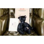 Steiff Teddy Bear 'Schwatzbar', Limited UK Edition of 1,500, Serial No. 660627, Black bear, 35 cm,