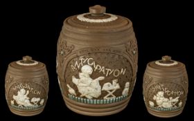 Rare Antique Royal Doulton Silicon Tobacco Jar.