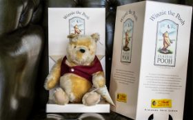 Steiff Teddy Bear 'Winnie The Pooh' Serial No. 651489, in original box with certificates.