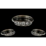 Edwardian Period - Ladies 18ct White Gold Attractive 5 Stone Diamond Set Ring.