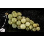 Italian Green Onyx Bunch of Grapes length 8 inches.