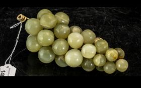 Italian Green Onyx Bunch of Grapes length 8 inches.