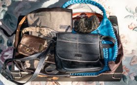 Collection of Vintage Handbags, including an Osprey shoulder bag, a snakeskin effect bag,