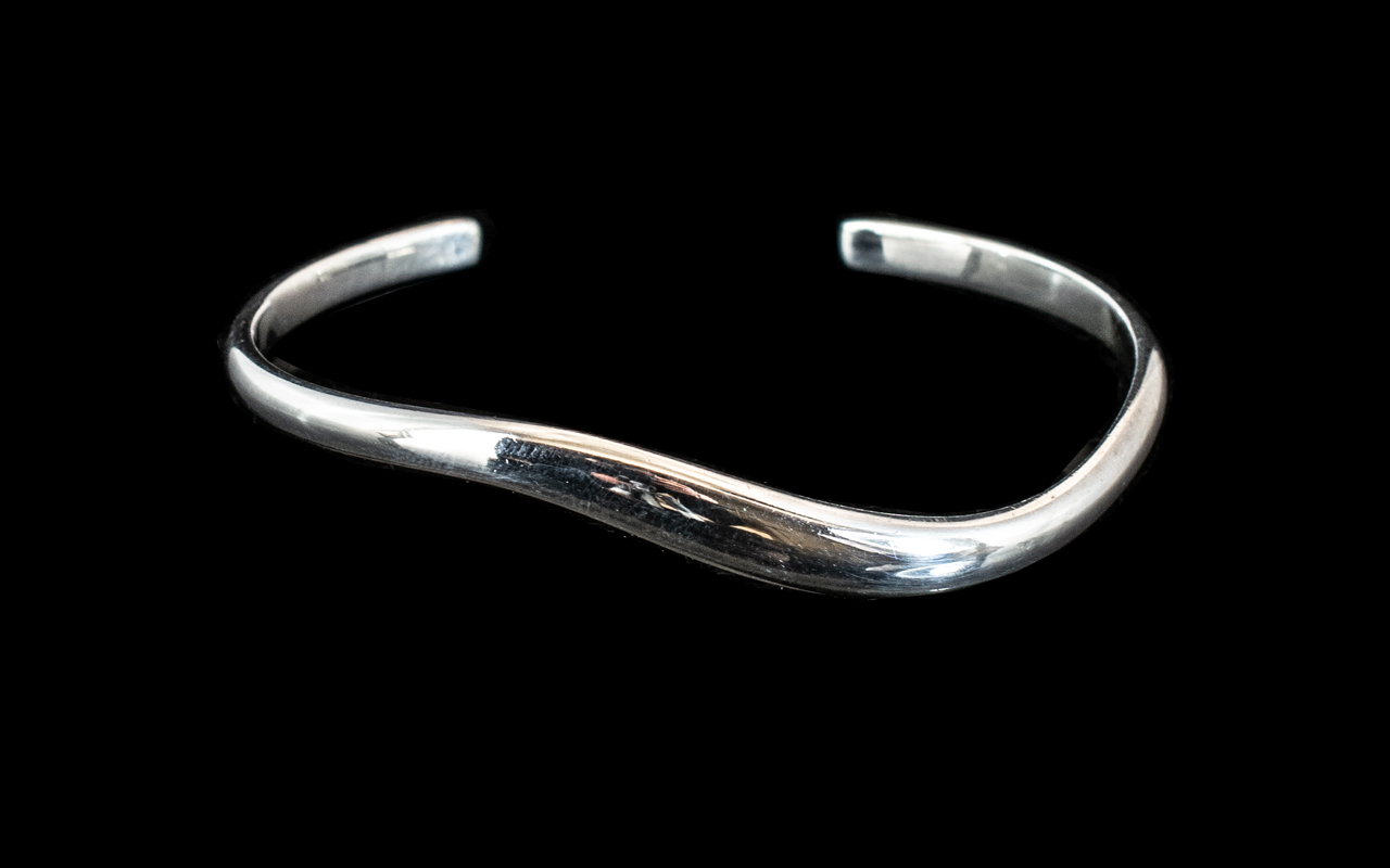 Bayanihan Solid Silver Designer Bangle, a very stylish silver bangle,