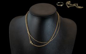 Small Collection of Gold, to include a 9ct gold box chain, a fine link gold bracelet, a 9ct gold