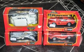 Collection of Four Boxed Die Cast Burago Models, comprising Citroen 15cv 1938,