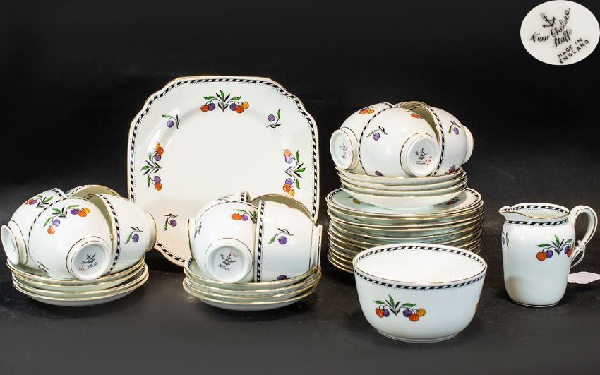 'New Chelsea' Tea Service, comprising tw