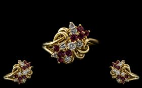 Ladies - Expensive 1980's 18ct Gold Ruby