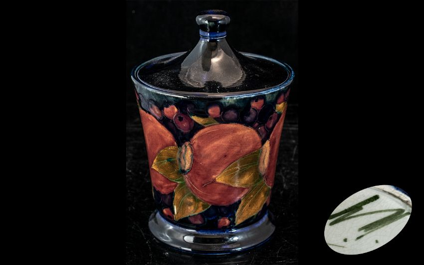 William Moorcroft Jar And Cover, Pomegra