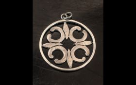 Large Scottish Celtic Silver Pendant, Sc