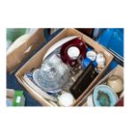 Box of Assorted Pottery & Glass, includi