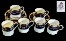 Royal Worcester Set of Six Coffee Cans a