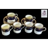 Royal Worcester Set of Six Coffee Cans a