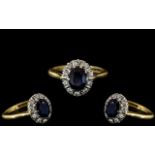 18ct Gold Attractive Sapphire and Diamon