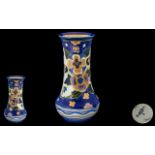 Carlton Ware Vase Blue Floral Decoration