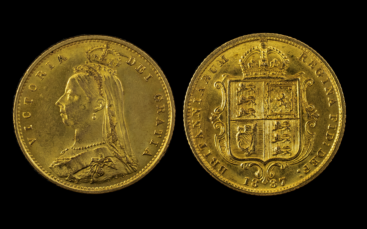 Queen Victoria 22ct Gold Jubilee Head Ha