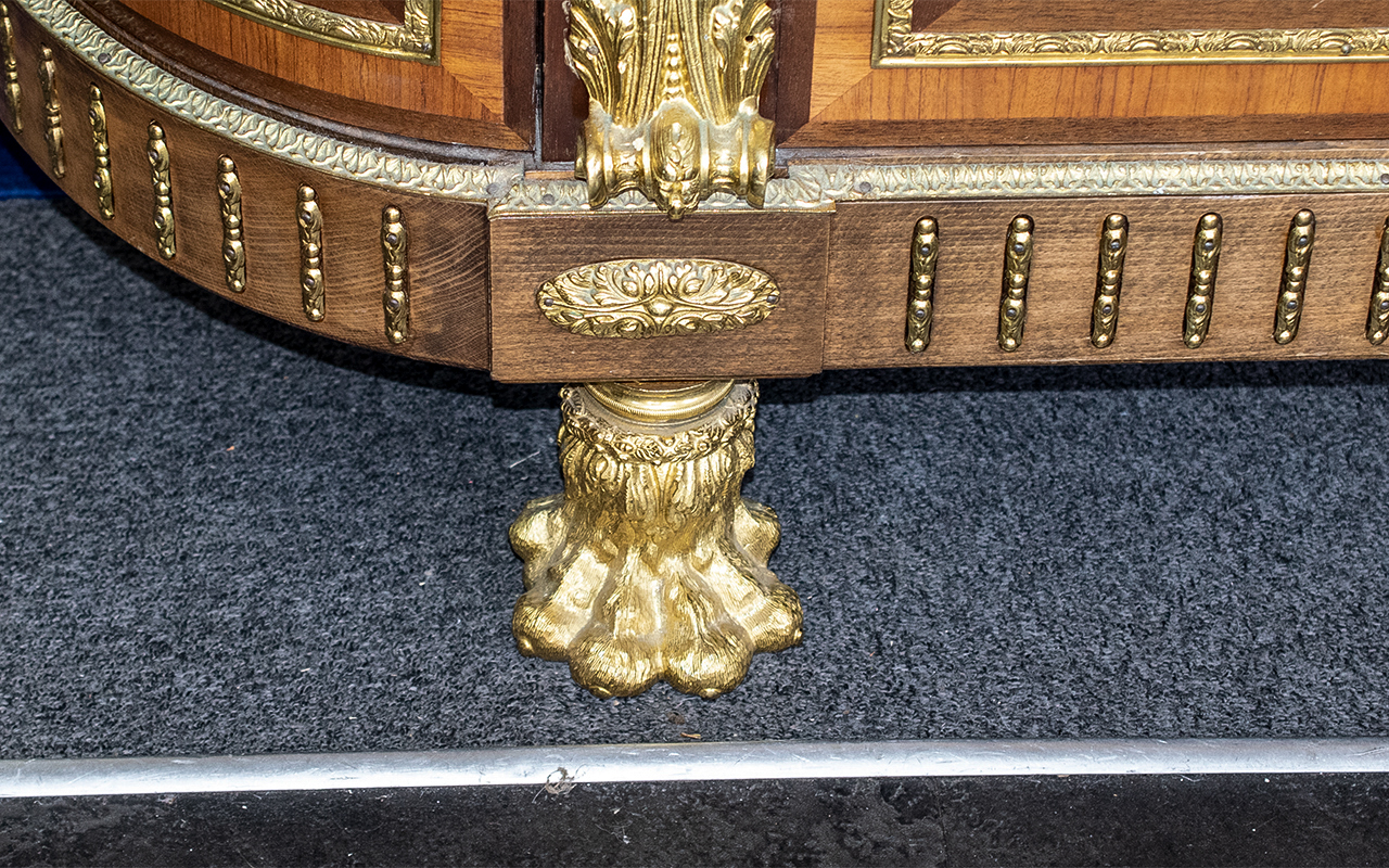 A Louis XVI Style Bow Fronted Marble Top - Image 4 of 5