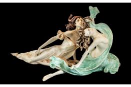 Two Decorative Italian Resin Figures by