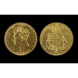 George IV 22ct Gold Shield Back Full Sov