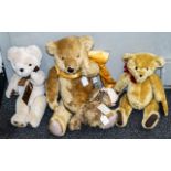 Collection of Four Teddy Bears, includin