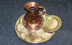 Victorian Copper Milk Jug, measures heig